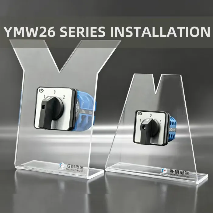 LW26 YMW26 Series Changeover Switch การติดตั้งแบบเต็ม | โรงงานสวิตช์ควบคุมอุตสาหกรรม