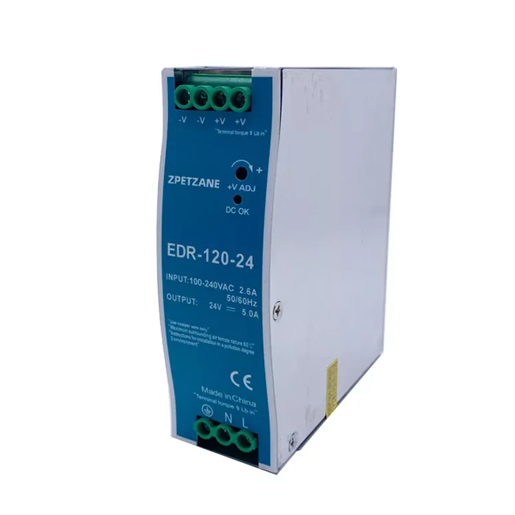 EDR-120W สวิตช์จ่ายไฟแบบติดราง DIN